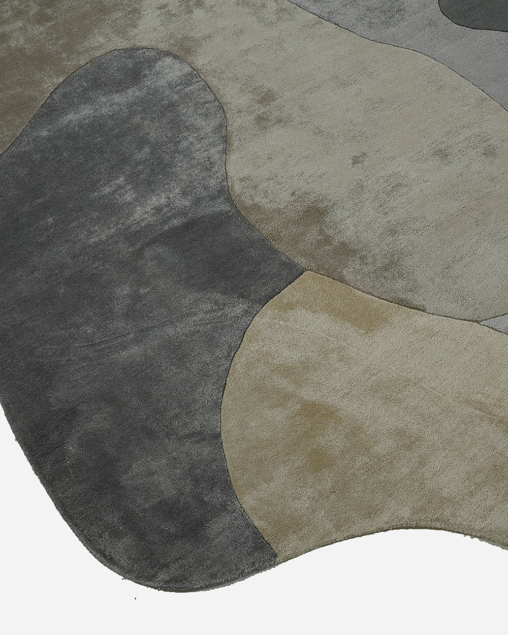 Stone Grey Handmade Designer Wool Rug