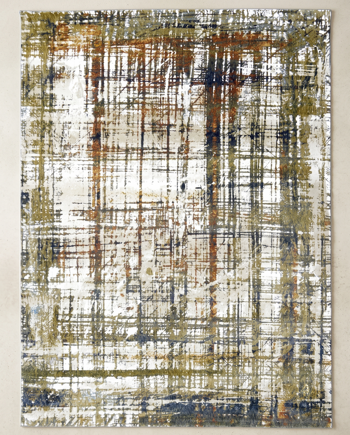 Modern Abstract Distressed Area Rug