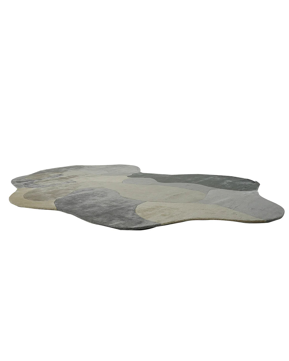 Stone Grey Handmade Designer Wool Rug