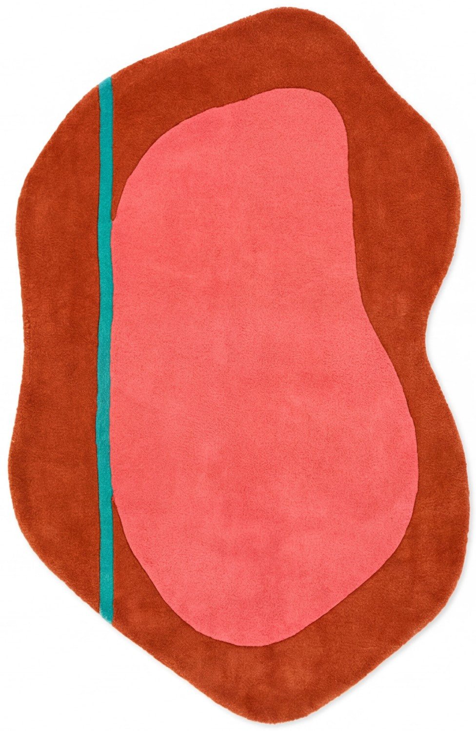 Terracotta Curvature Hand Tufted Rug