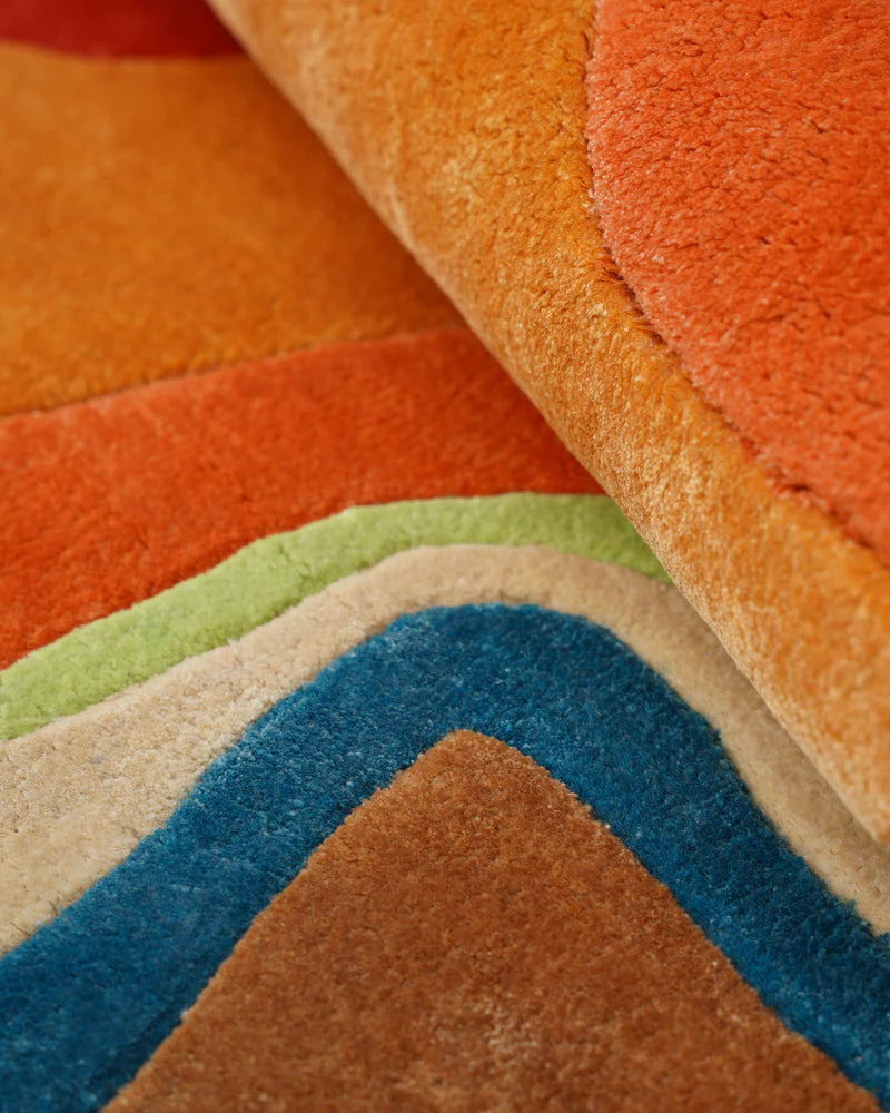 Elysian Topographic Contour Wool Rug