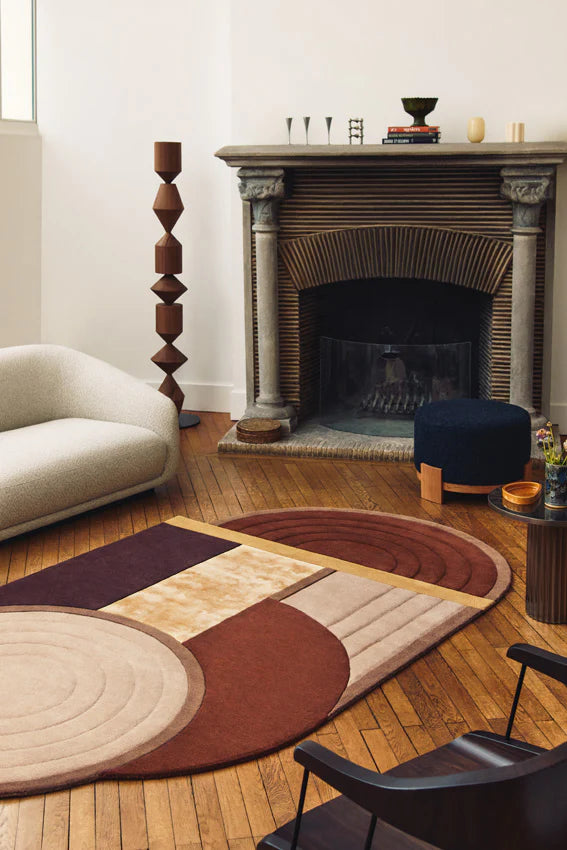 Hand Tufted Geometric Wool Rug