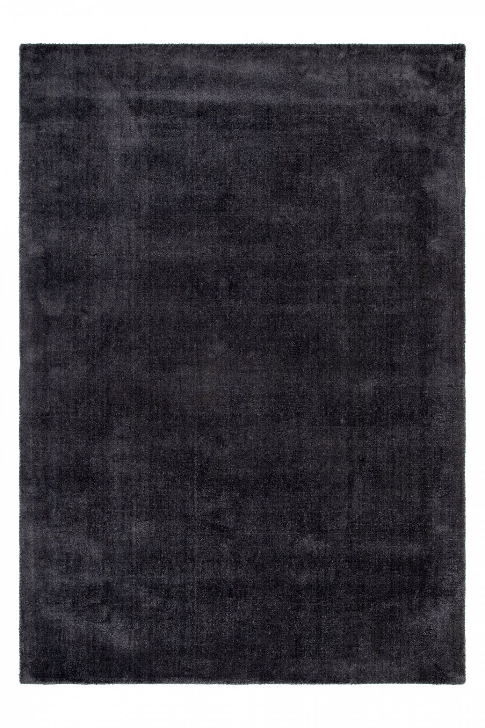 Midnight Charcoal Solid Viscose Silk Rug