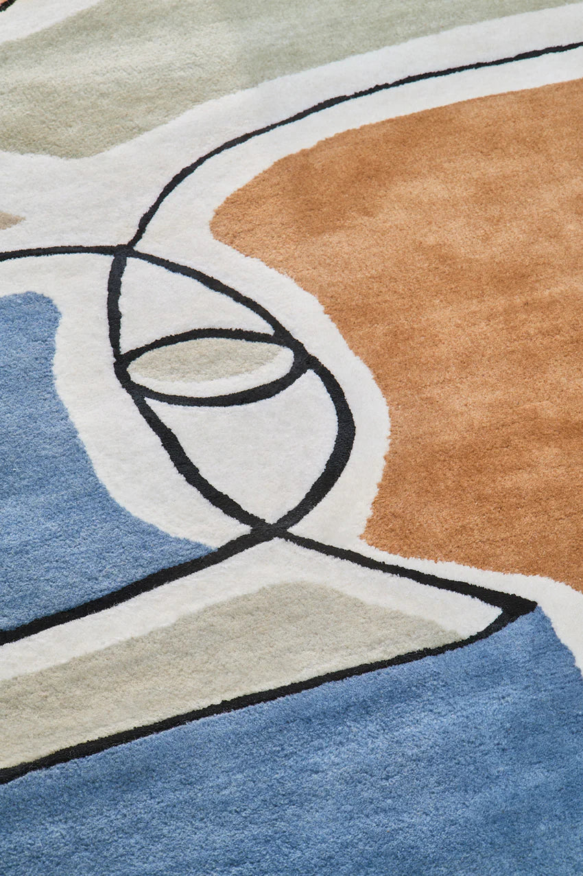 High End Abstract Wool Rug