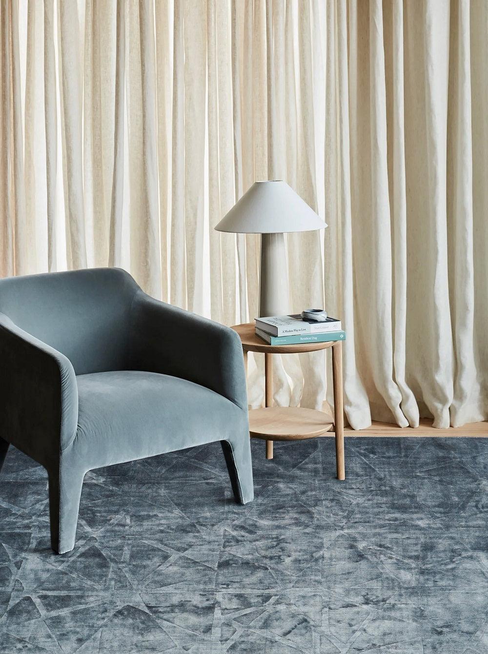 Kaelen Deconstructed Prismatic Line Viscose Area Rug