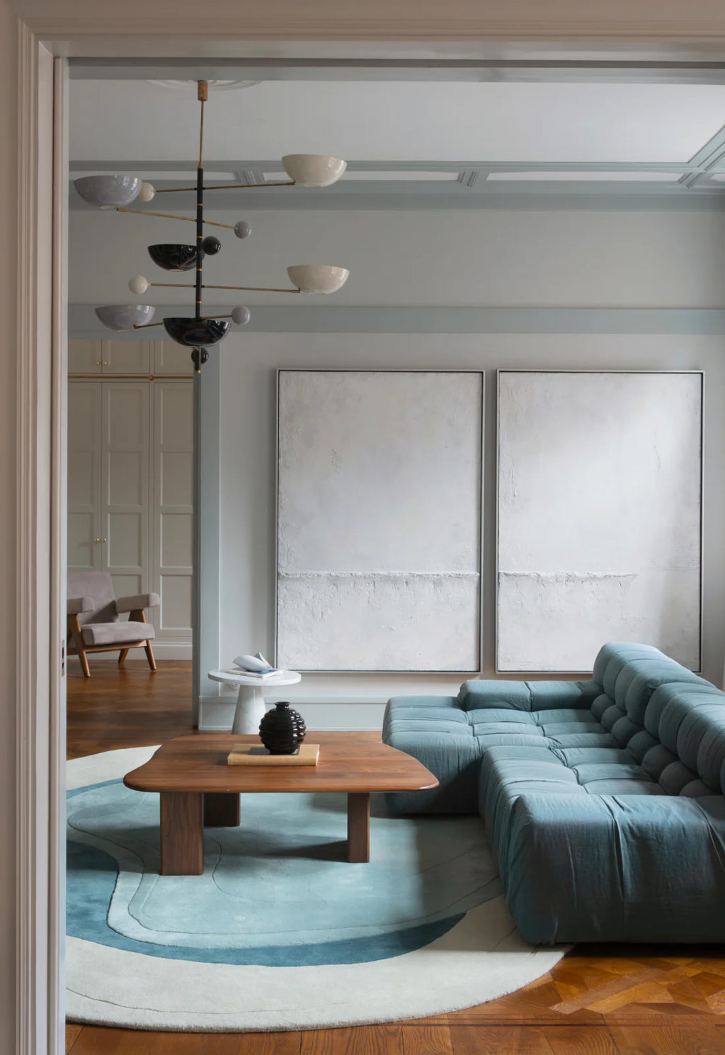 Azure Tide Organic Wool Rug