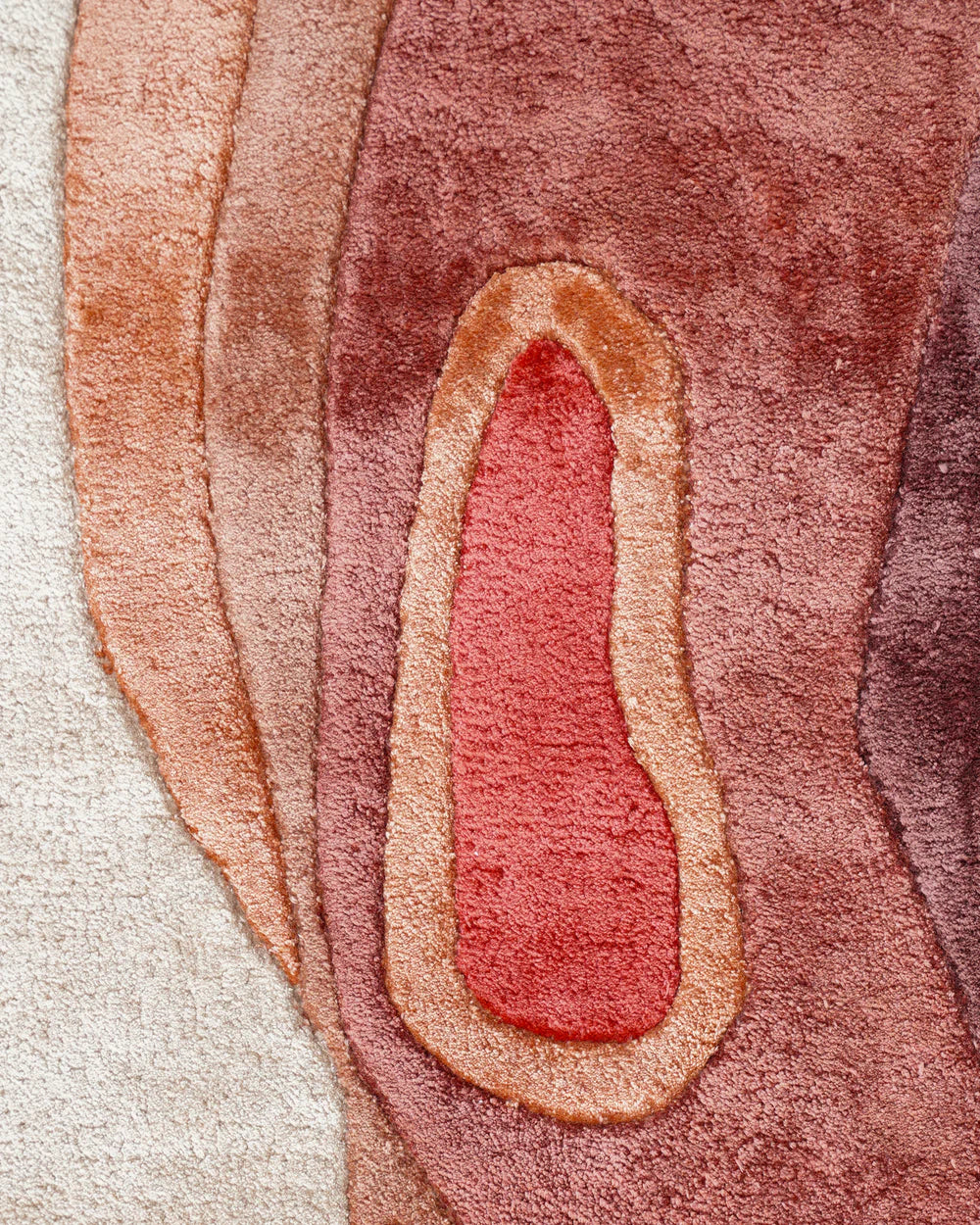 Contemporary Agate Layered Viscose Wool Rug