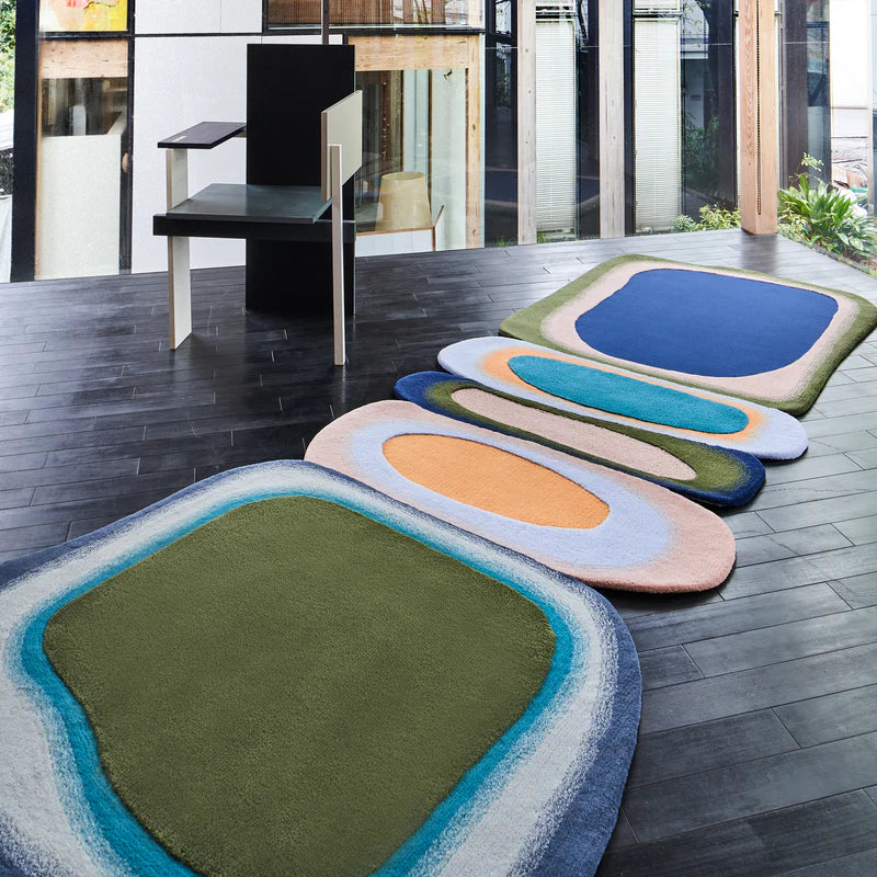 Luxury Abstract Multicolor Wool Rug