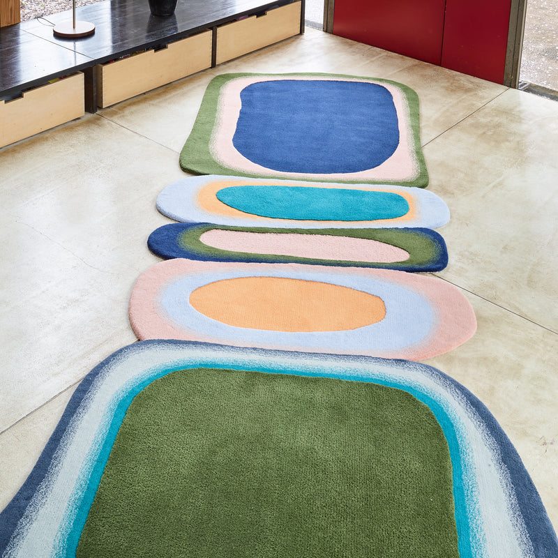 Luxury Abstract Multicolor Wool Rug