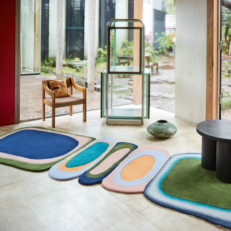 Luxury Abstract Multicolor Wool Rug