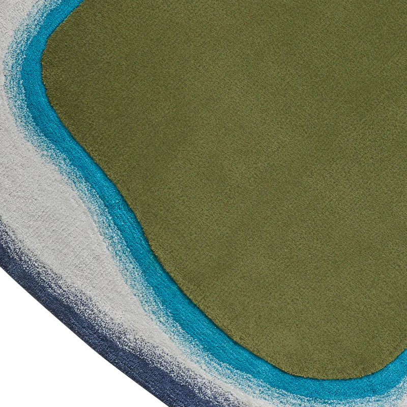 Luxury Abstract Multicolor Wool Rug