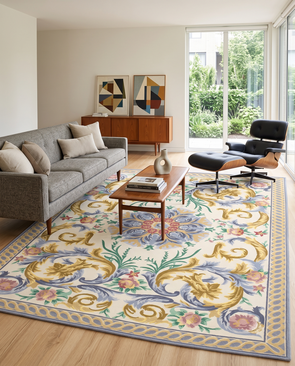 Classic Floral Scroll Carpet