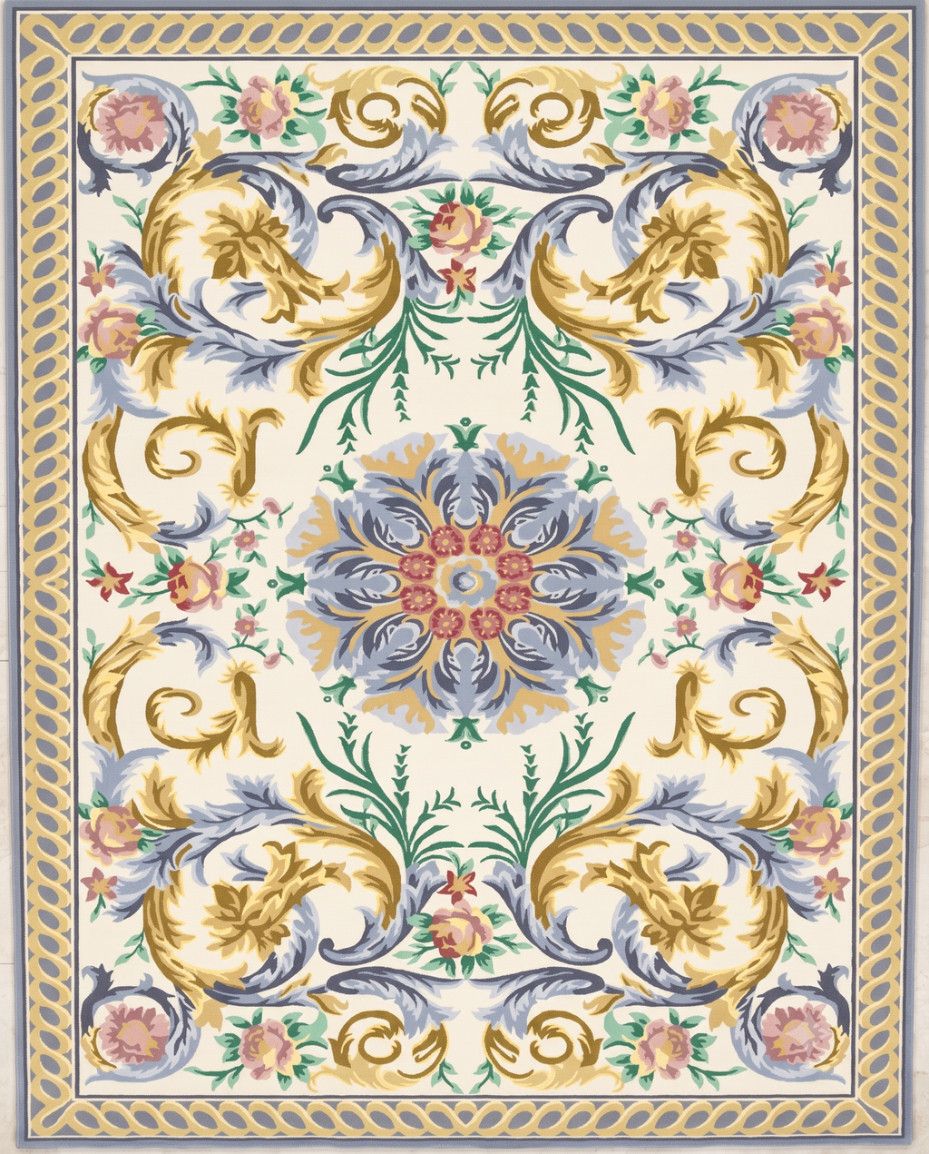 Classic Floral Scroll Carpet