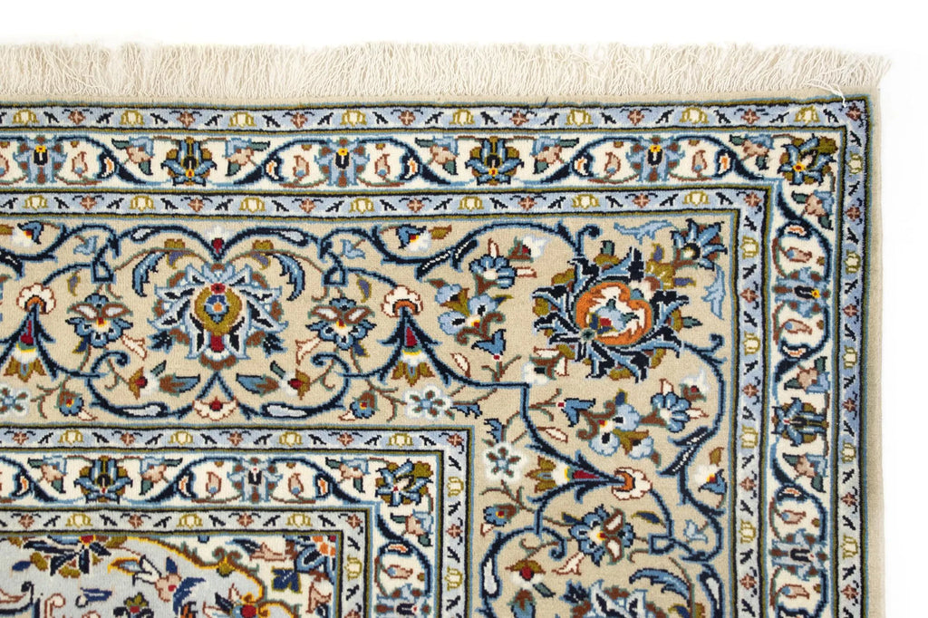 Hand-Knotted Royal Medallion Mint Wool Carpet