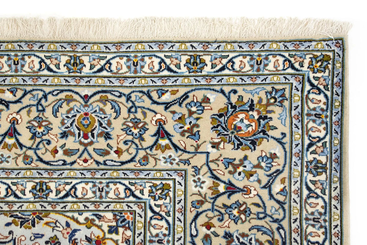 Hand-Knotted Royal Medallion Mint Wool Carpet