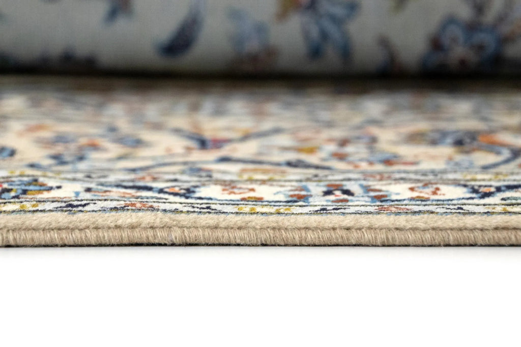 Hand-Knotted Royal Medallion Mint Wool Carpet