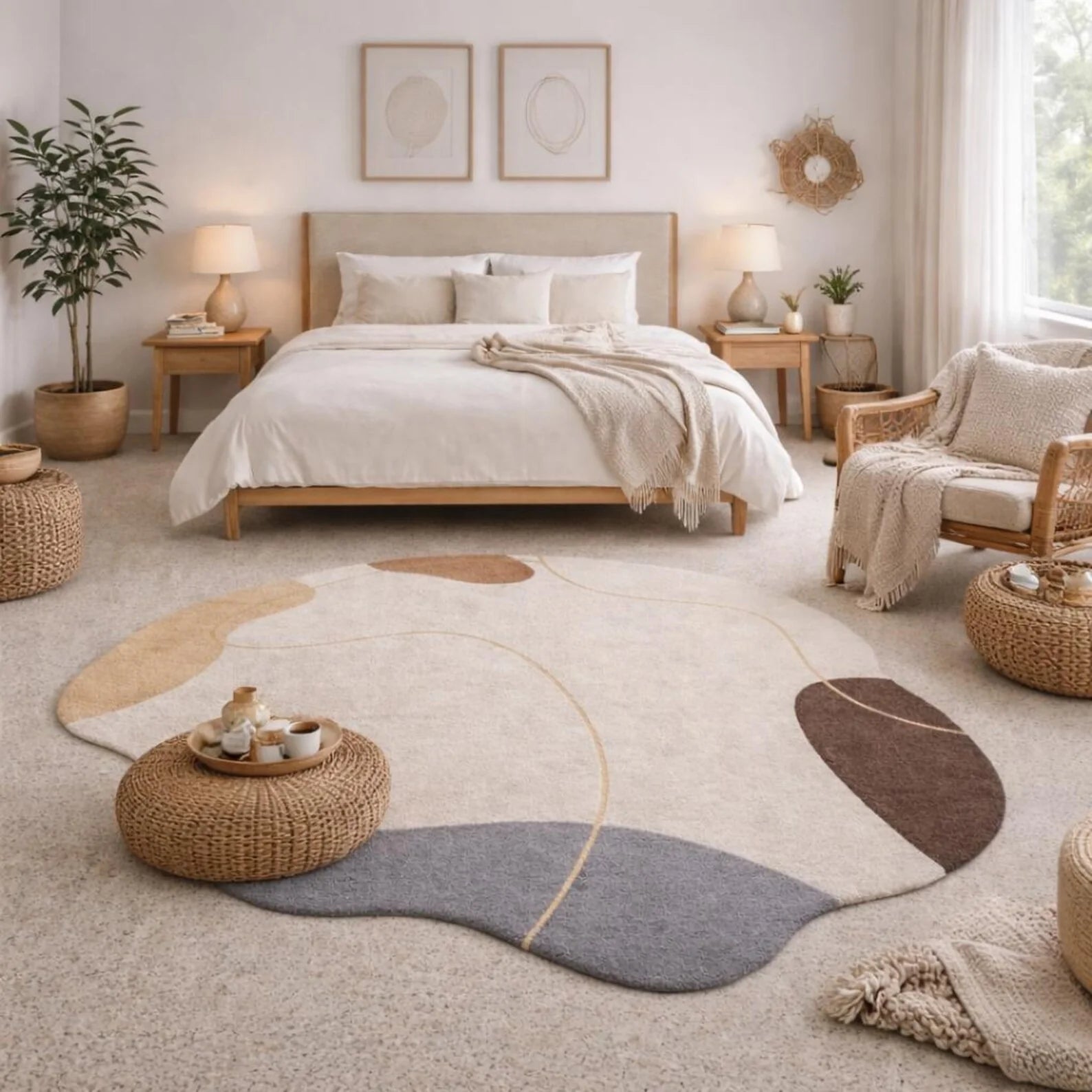 Pebble Flow Organic Wool Rug