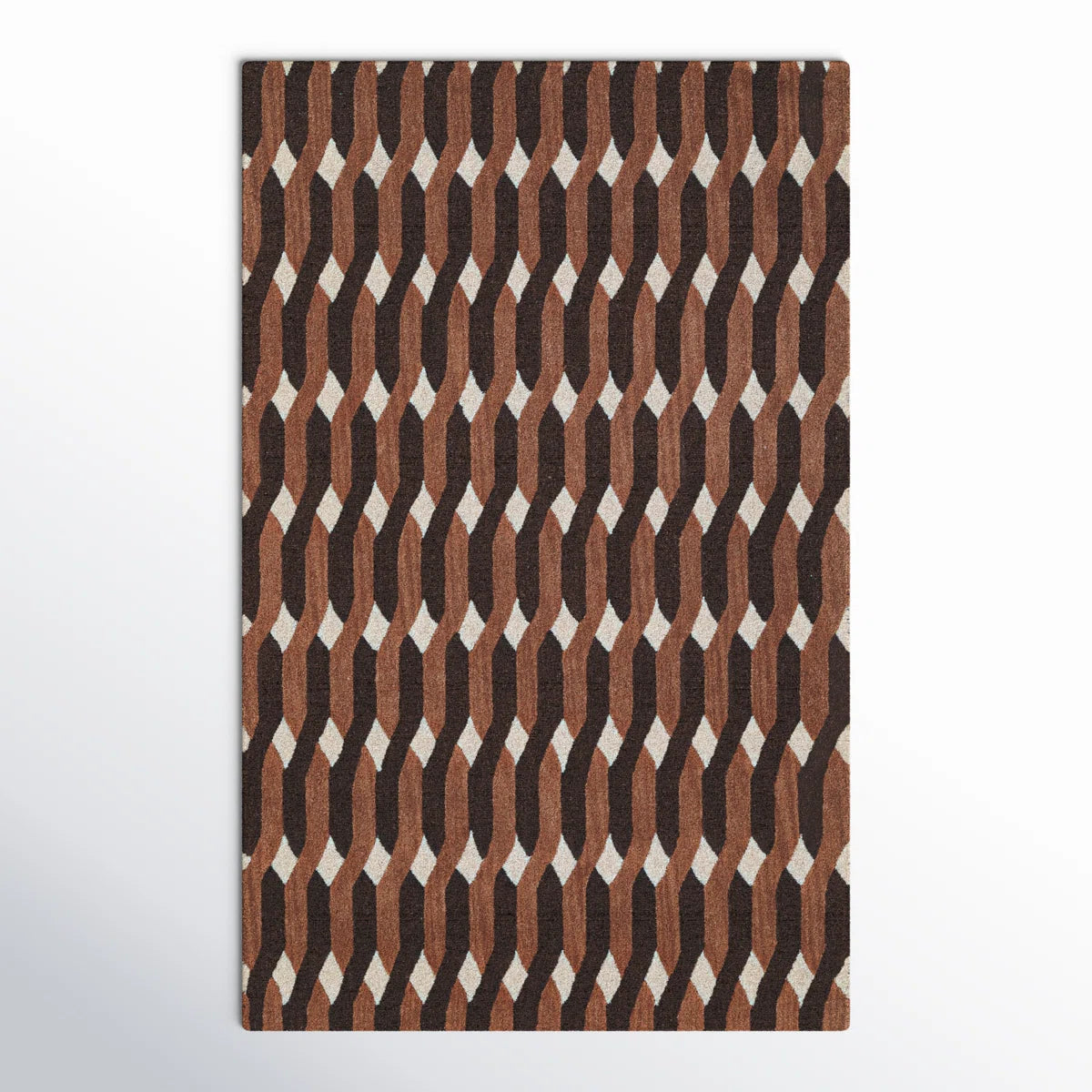 Espresso Wave Wool Rug