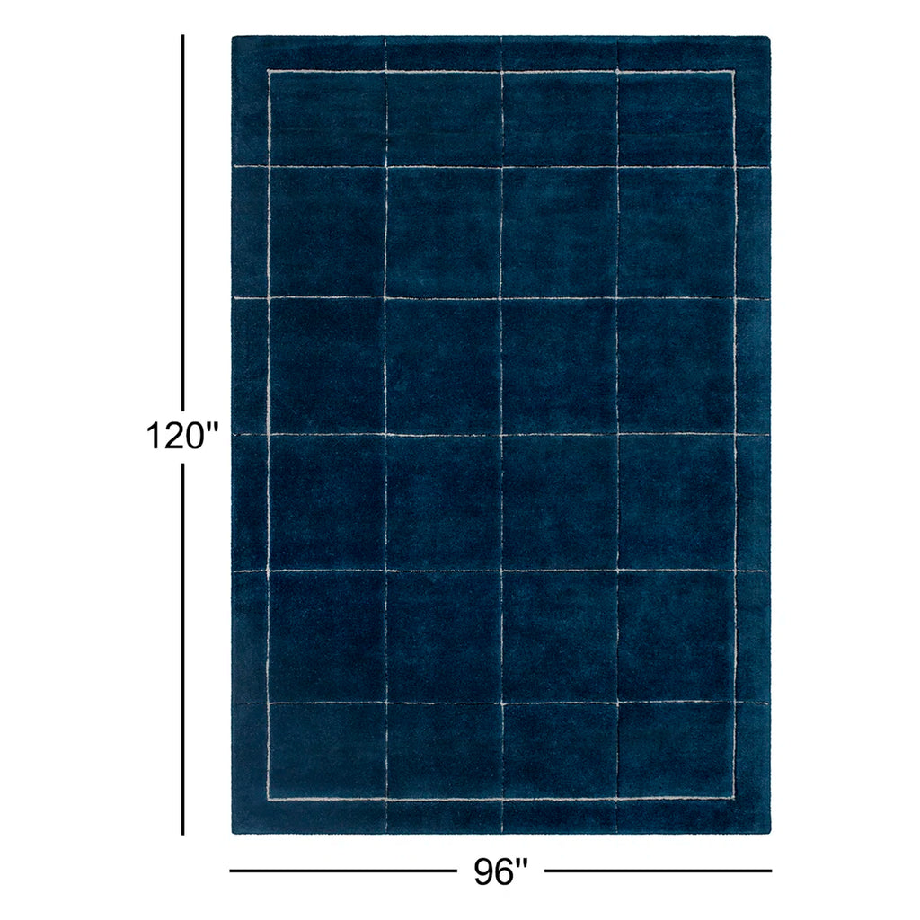 Midnight Grid Wool Rug