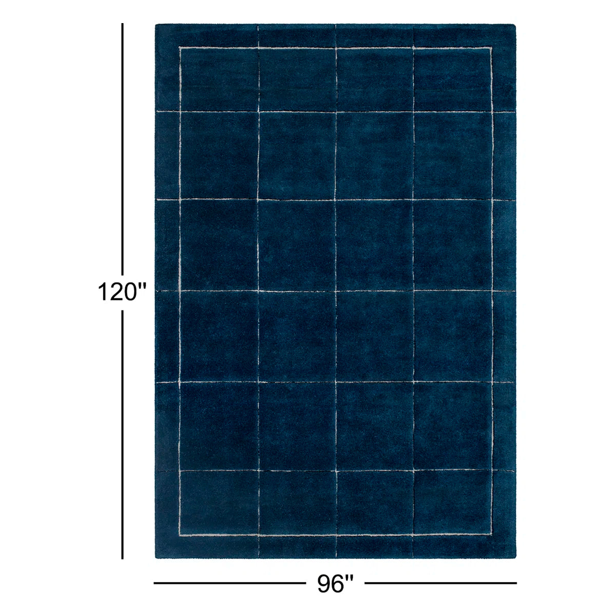 Midnight Grid Wool Rug