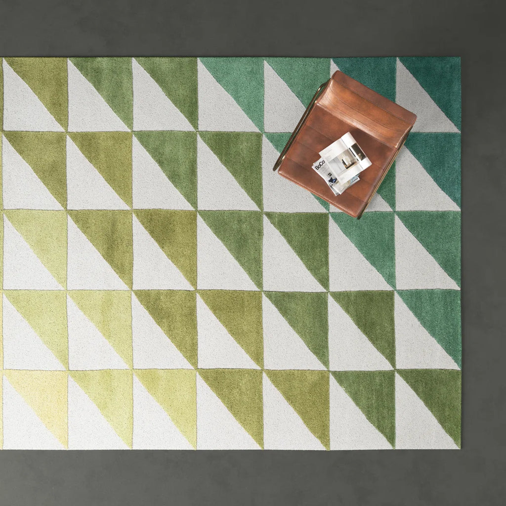 Verdant Triangle Wool Rug
