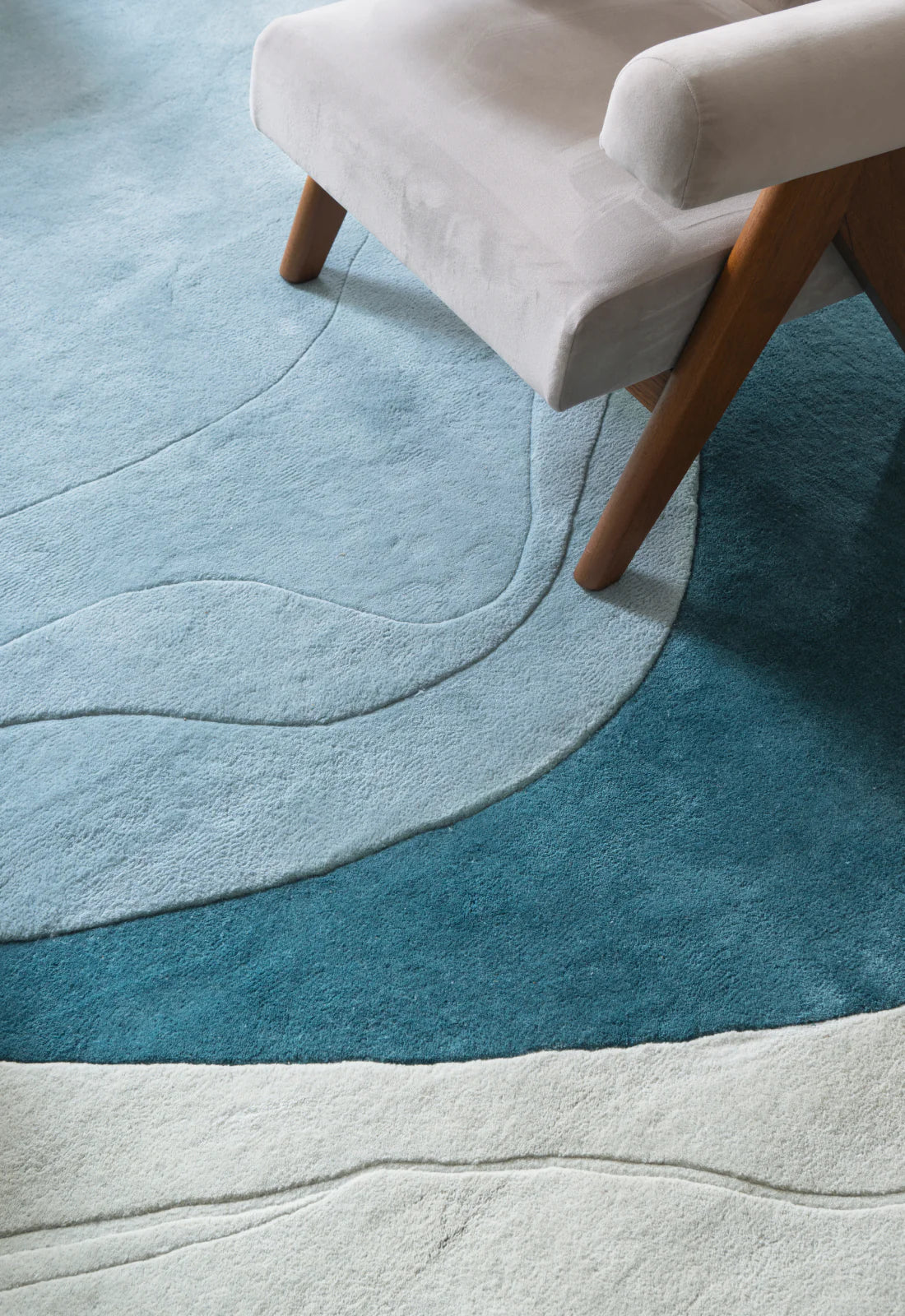 Azure Tide Organic Wool Rug