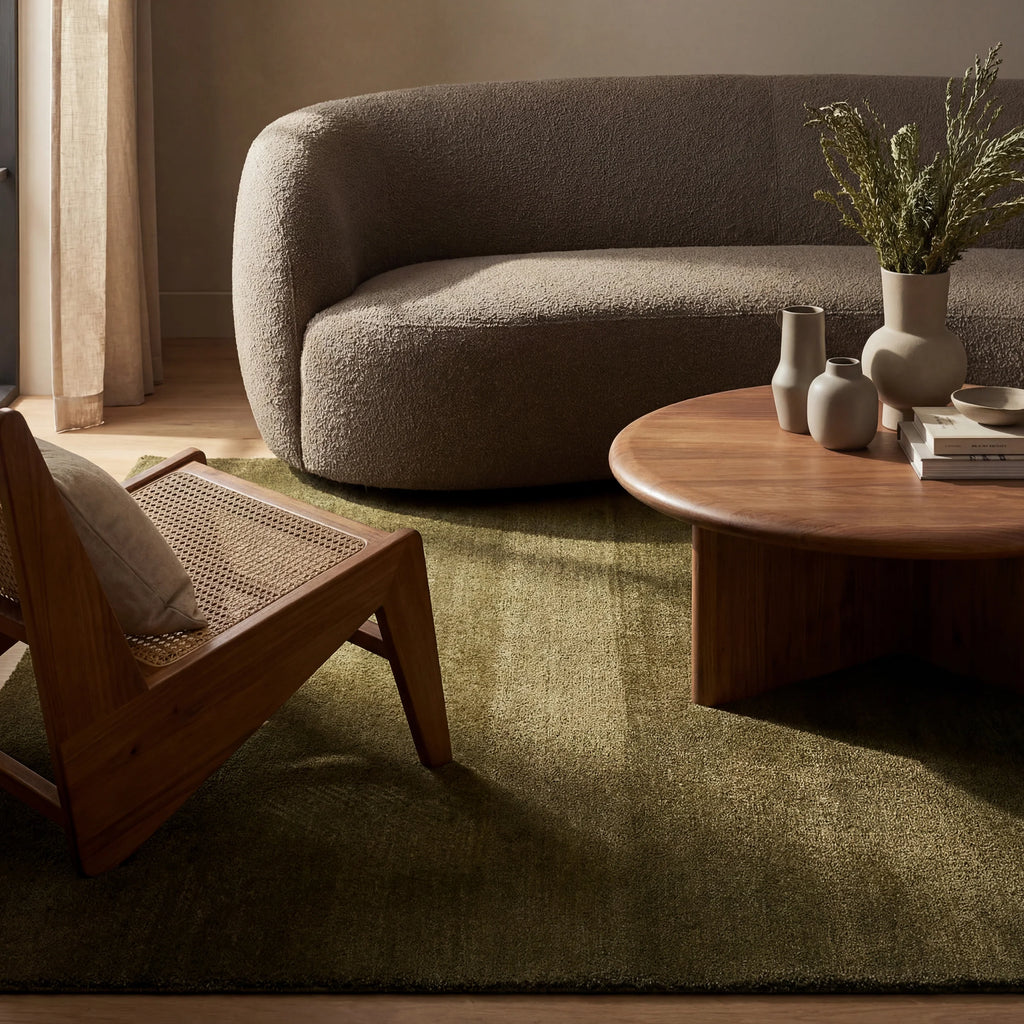 Green Shadow Grove Wool Carpet