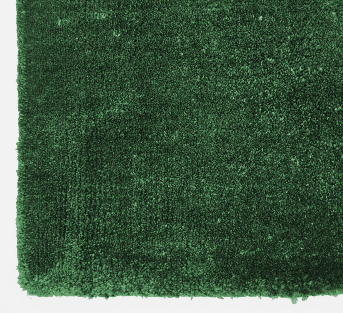 Solid Deep Pine Green Lustre Velvet Area Rug