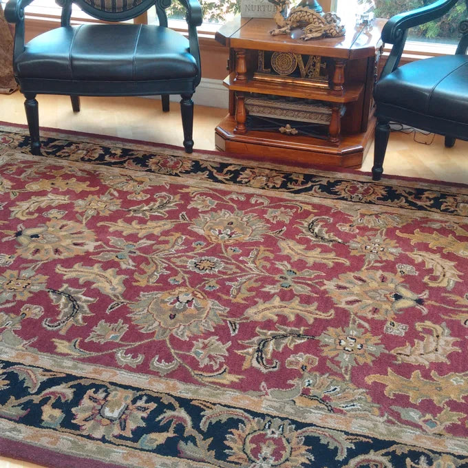 Classic Burgundy Wool Rug