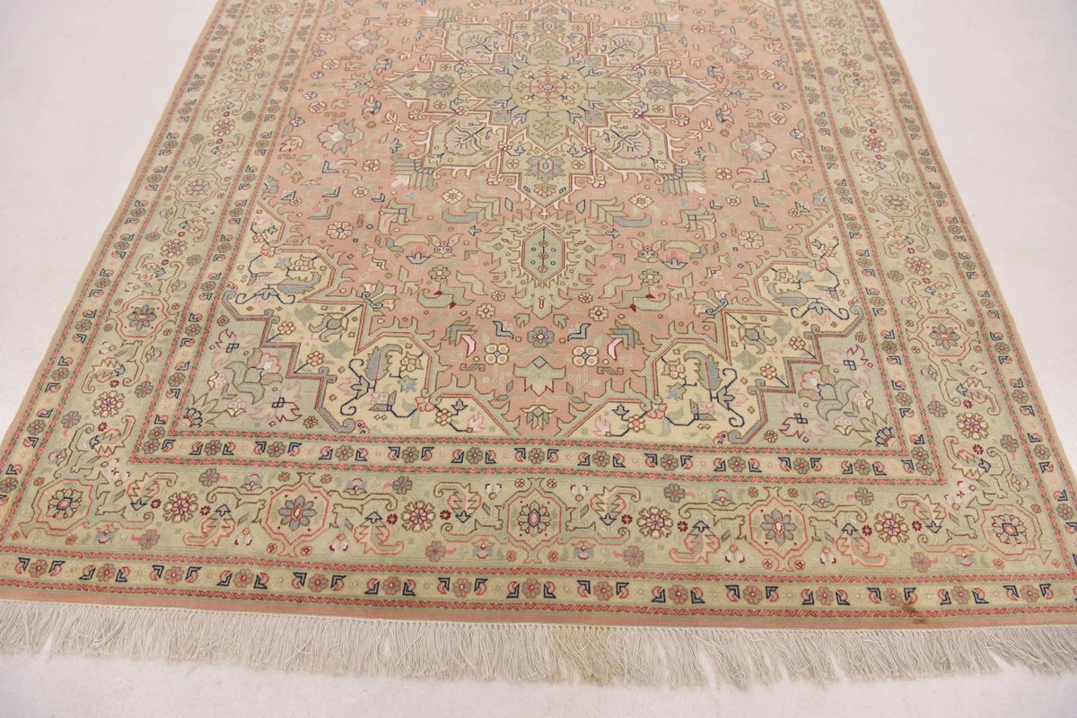 Hand-Knotted Antique Heriz Medallion Rug