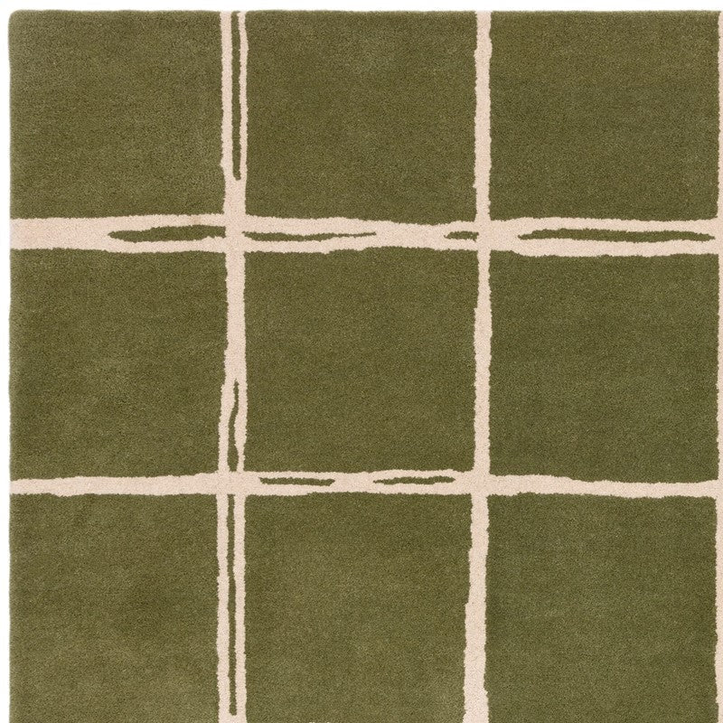 Modern Hand Tufted Check Carpet
