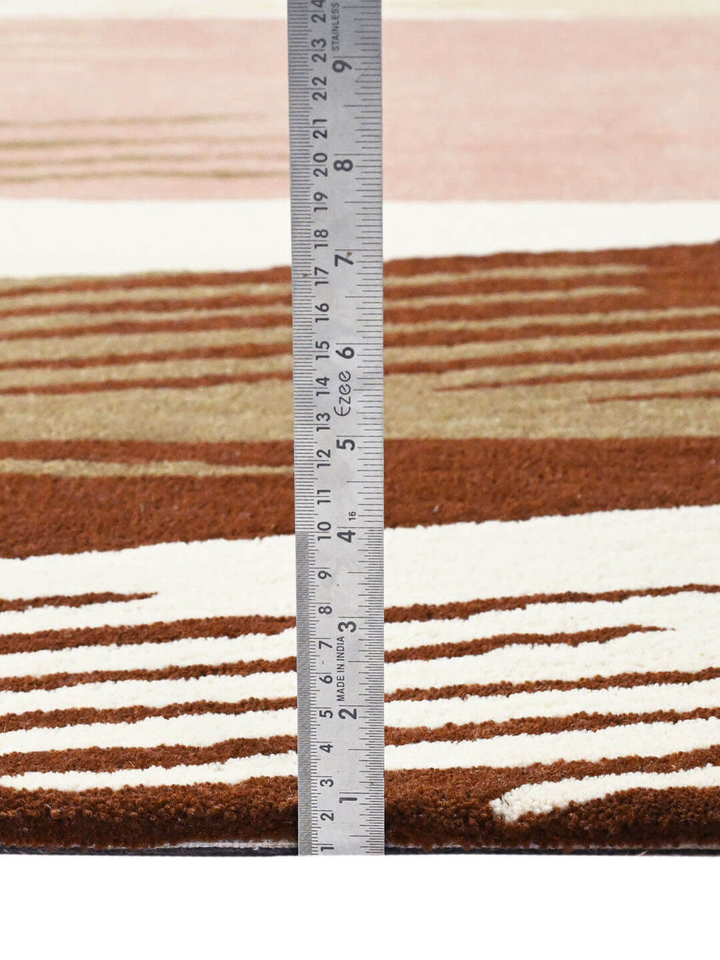 Modern Blush Abstract Hand Tufted Wool Rug