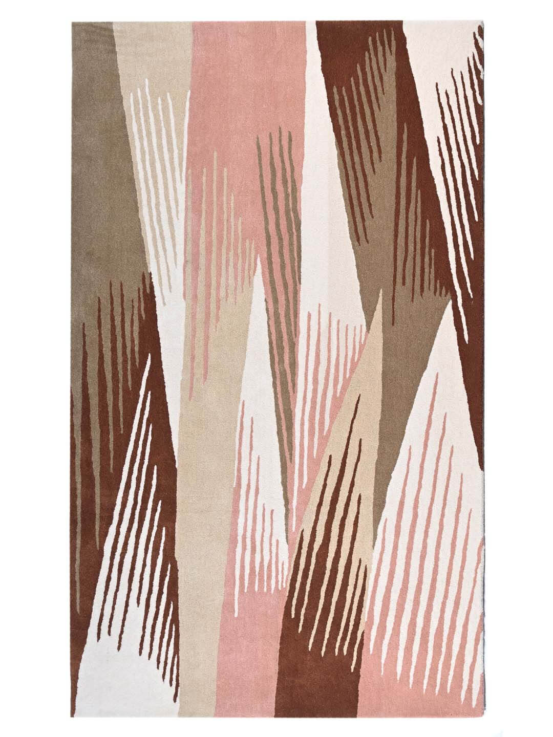 Modern Blush Abstract Hand Tufted Wool Rug