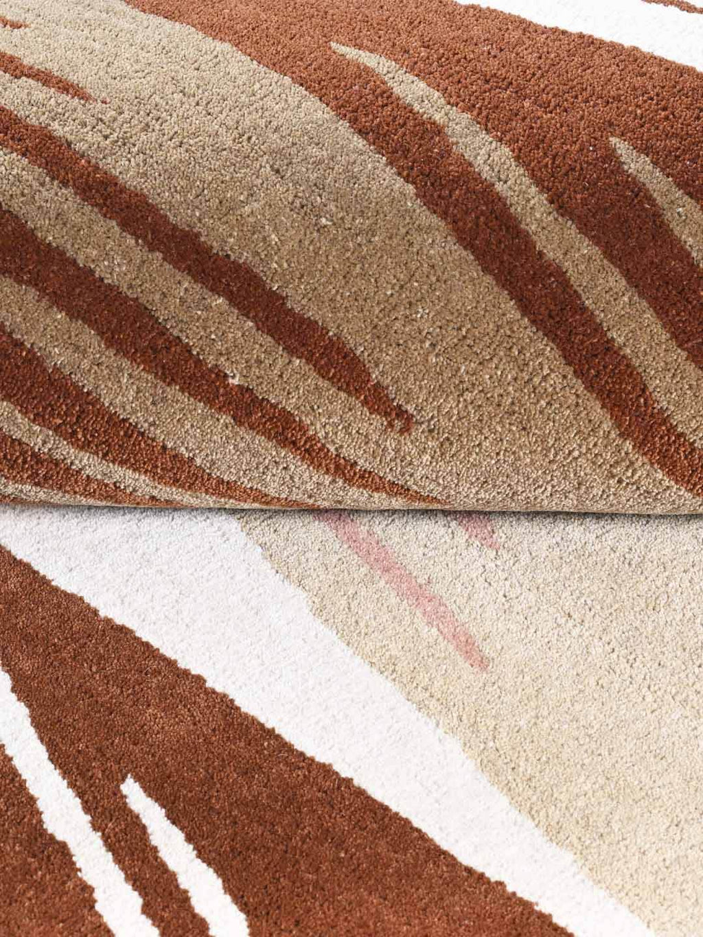Modern Blush Abstract Hand Tufted Wool Rug