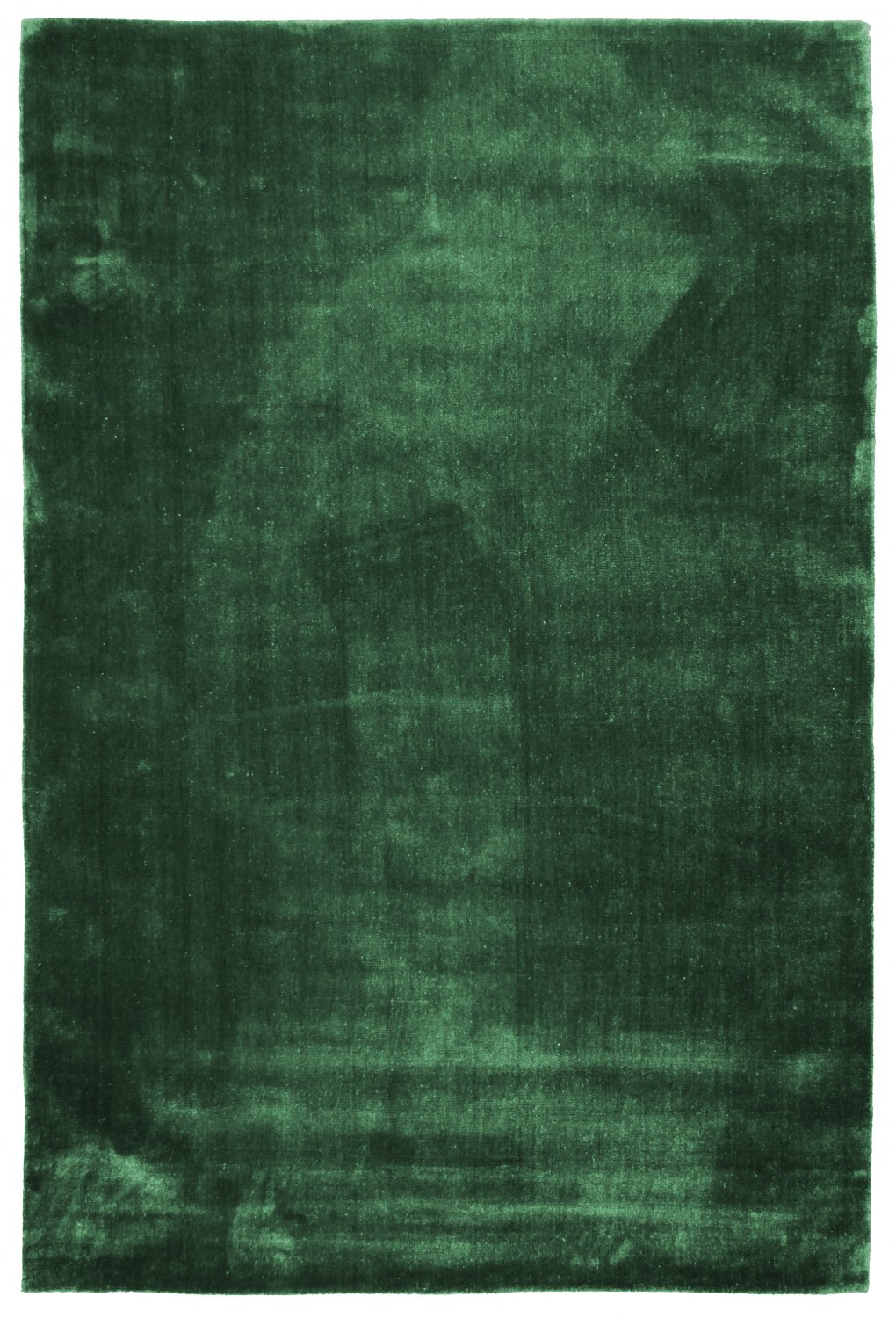 Solid Deep Pine Green Lustre Velvet Area Rug