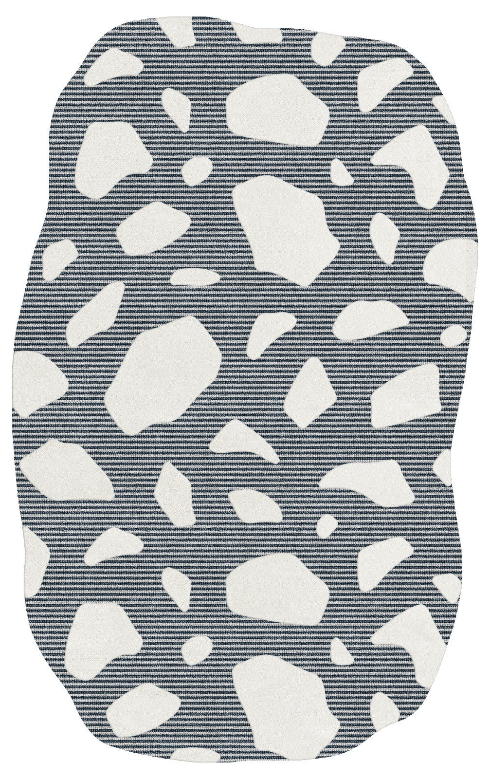 Modern Grey Terrazzo Irregular Rug