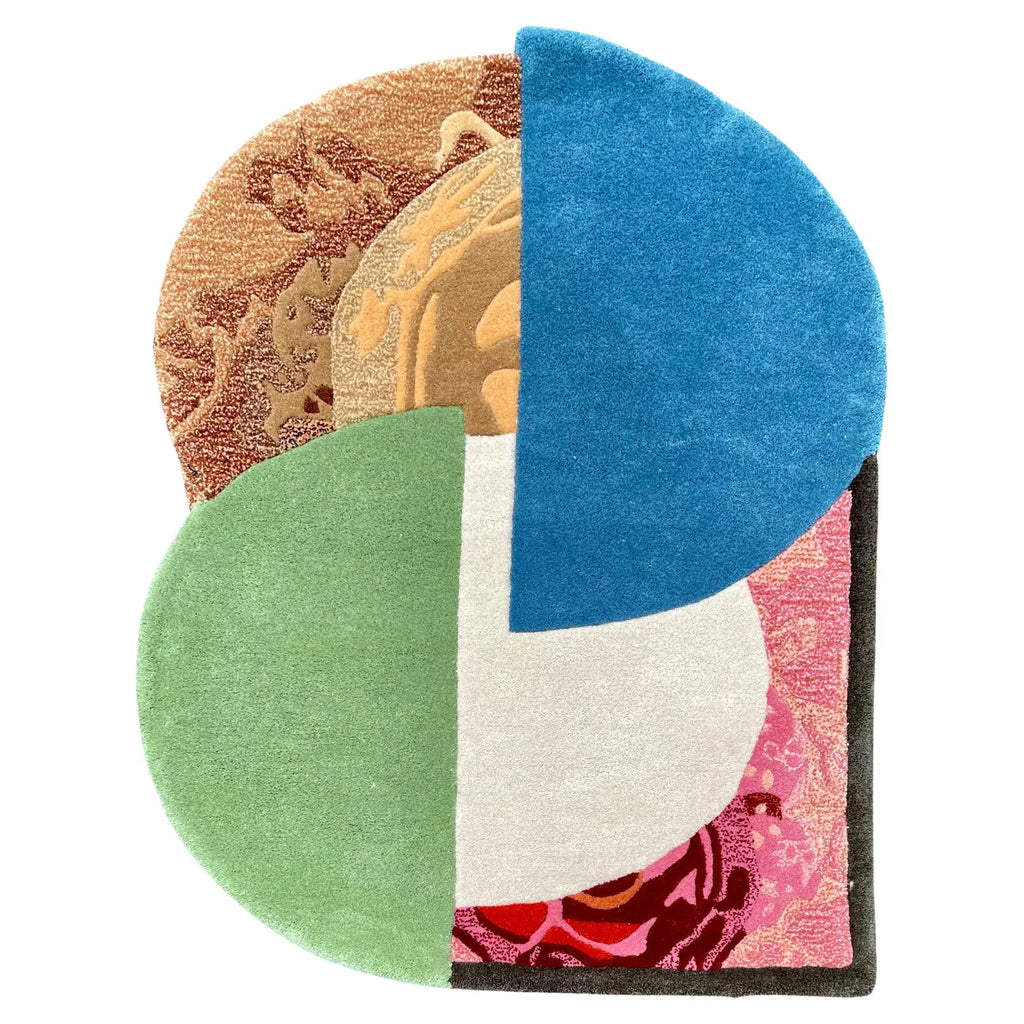 Half Moon Geometry Abstract Modern Designer Carpet