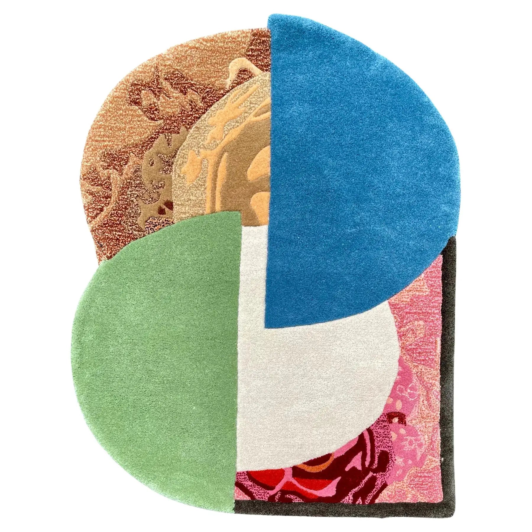Half Moon Geometry Abstract Modern Designer Carpet