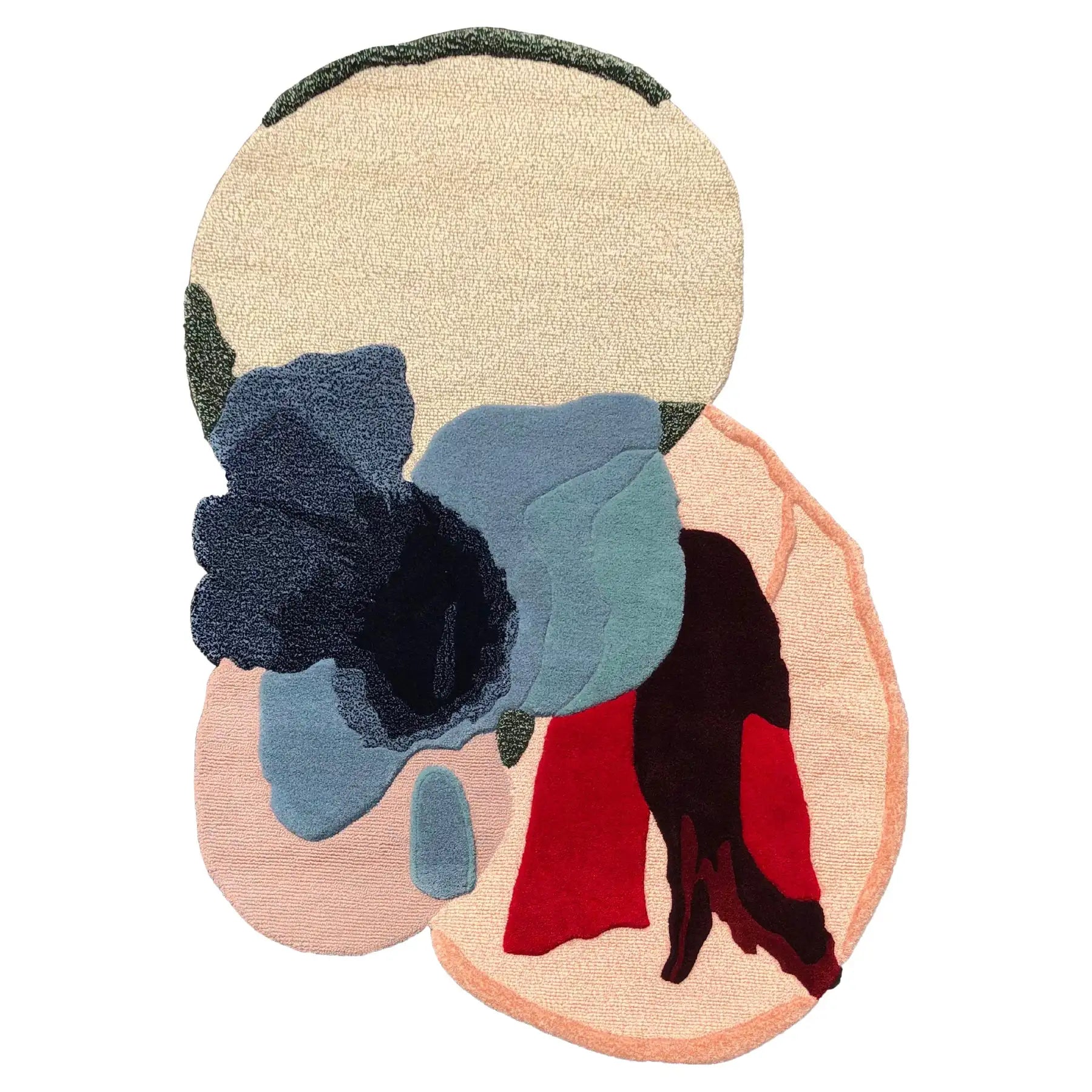 Irregular Dynamic Form Bold Modern Artistic Carpet