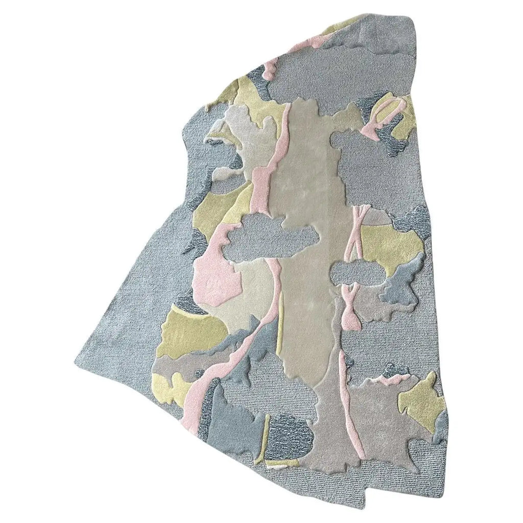 Irregular Abstract Terrain Pastel Modern Designer Carpet