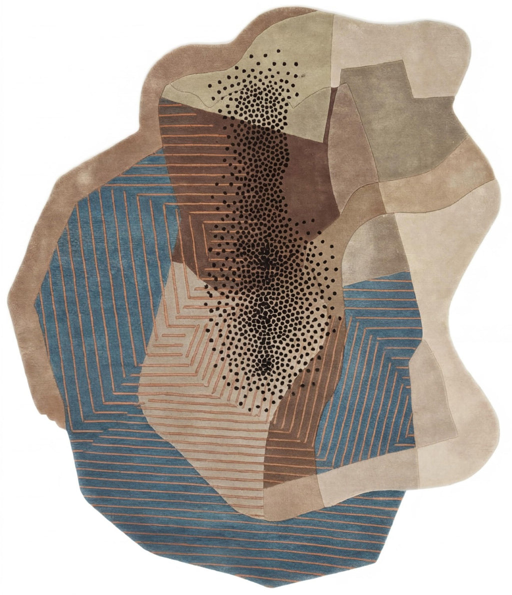 Continental Flow Irregular Wool Rug
