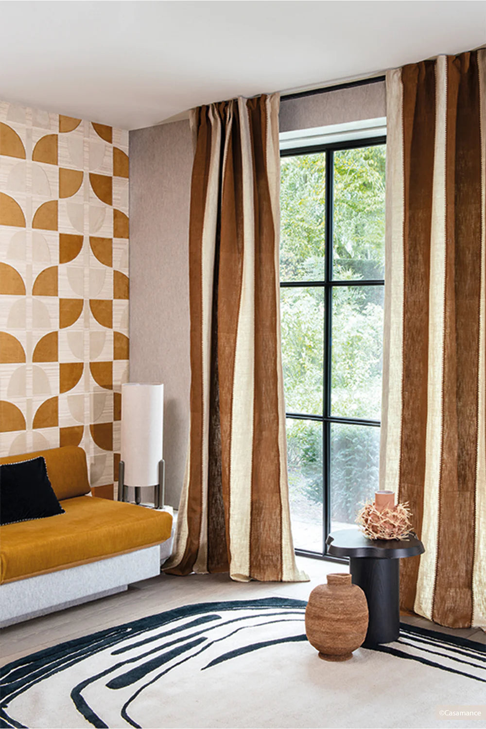 Hand Tufted Black & White Statement Carpet