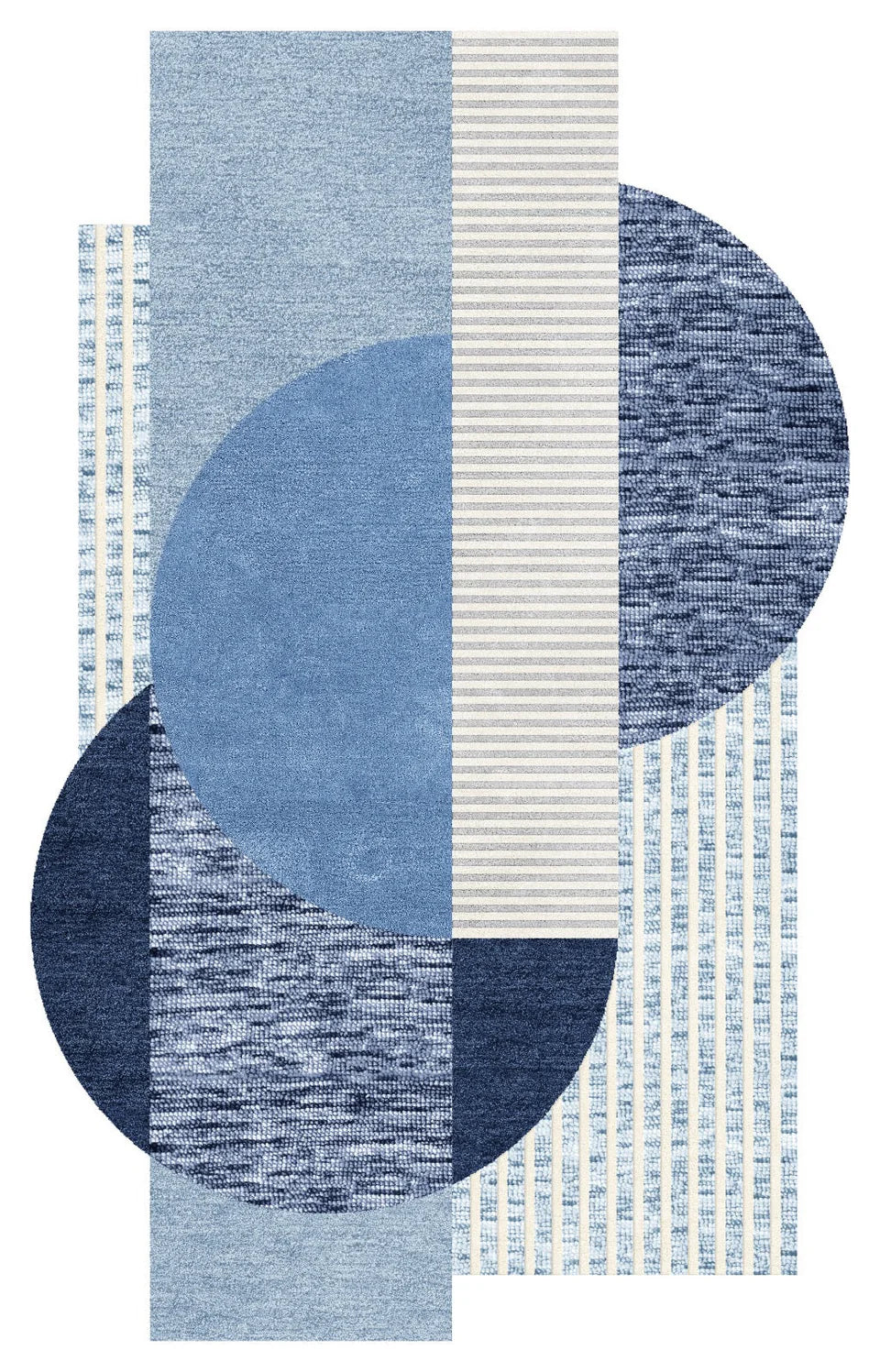 Azure Structure Modern Irregular Rug
