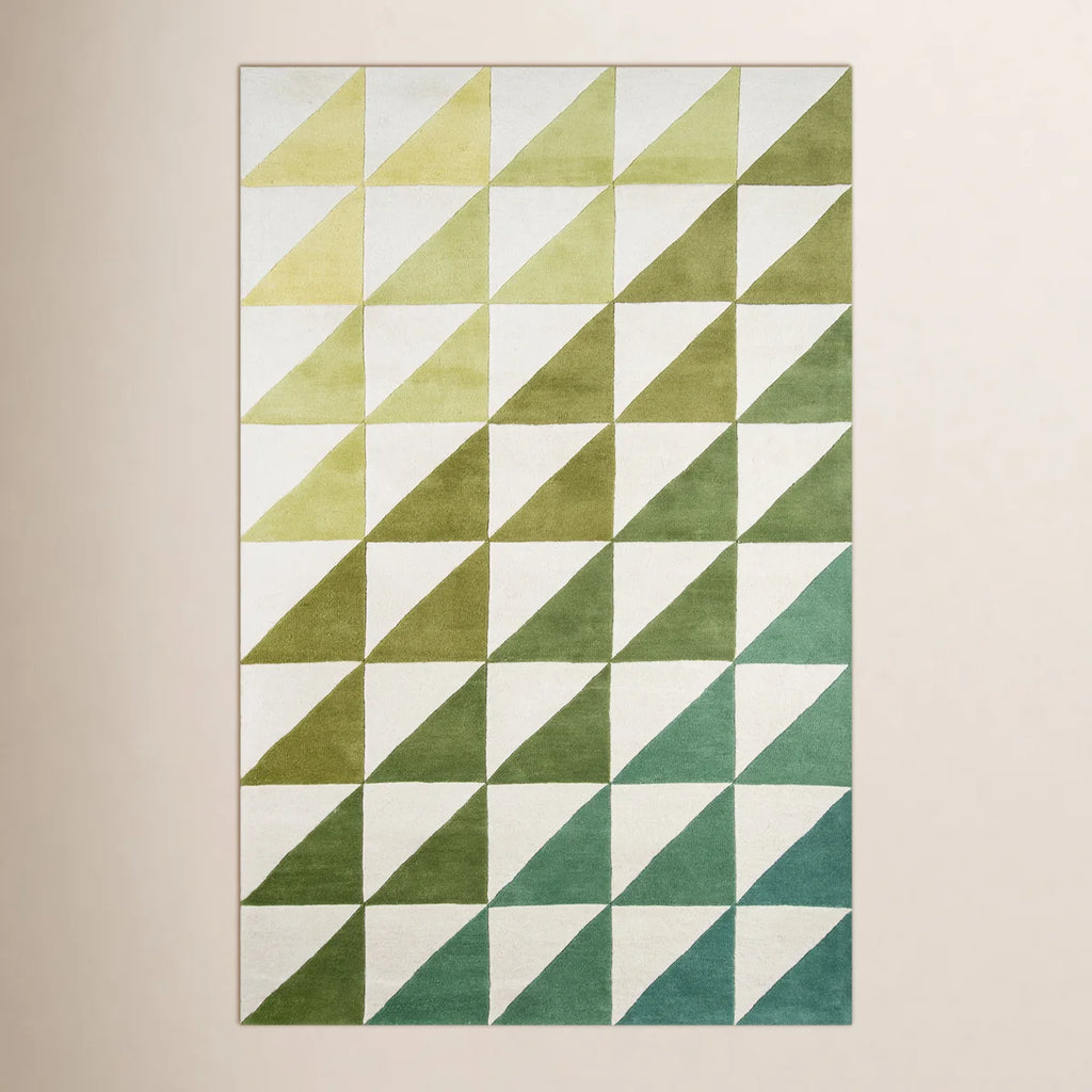 Verdant Triangle Wool Rug