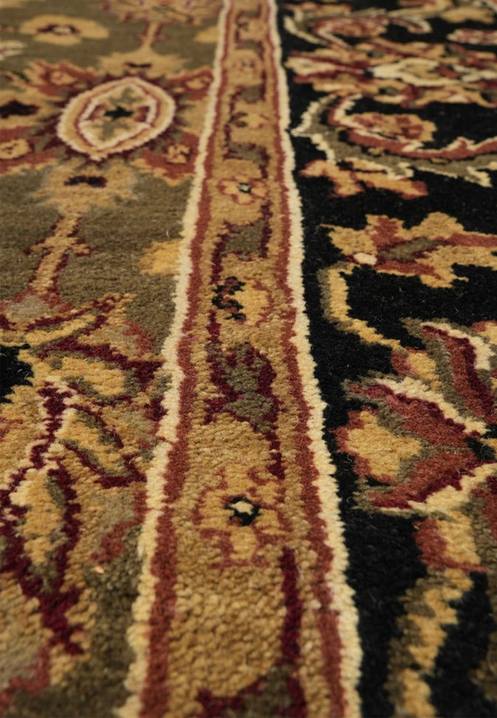Sultanabad Heritage Moss Olive Hand-Knotted Wool Rug