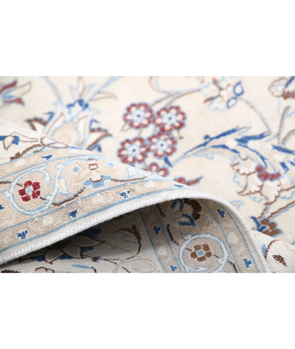 Hand-Knotted Persian Medallion Wool & Silk Inlay Luxury Rug