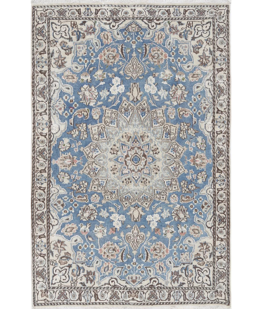Hand-Knotted Royal Blue Medallion Rug