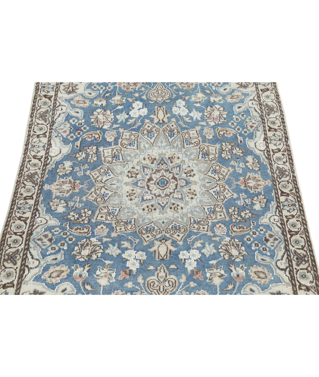 Hand-Knotted Royal Blue Medallion Rug