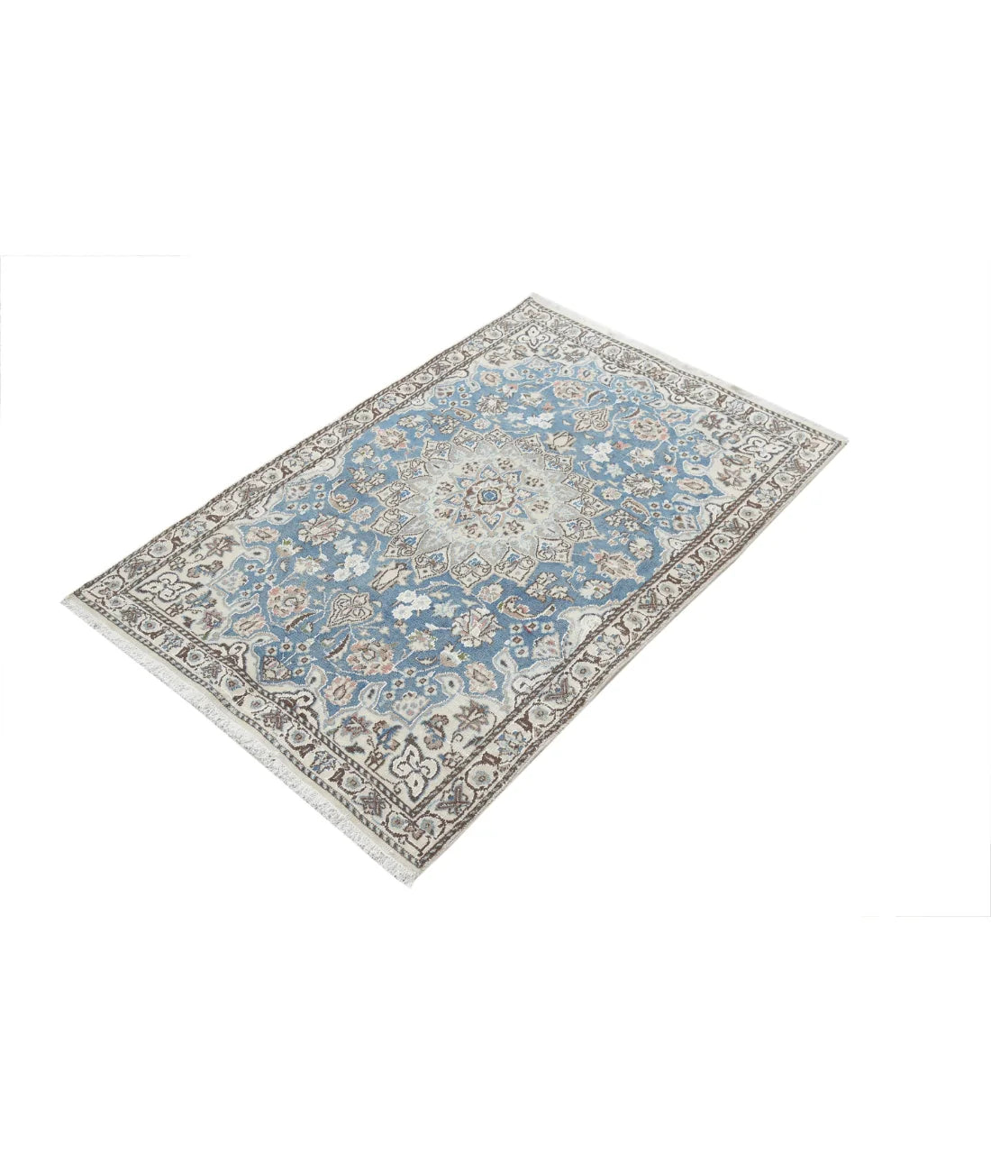 Hand-Knotted Royal Blue Medallion Rug