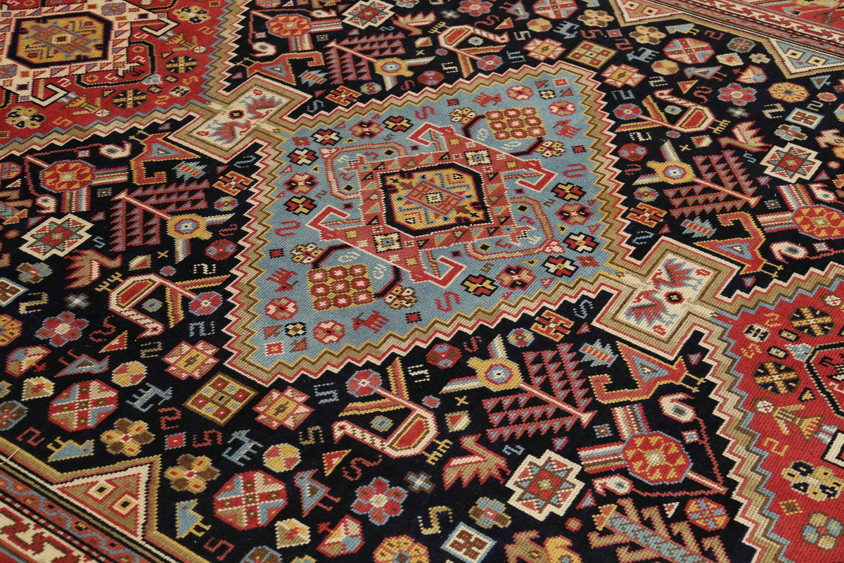 Hand-Knotted Nomadic Shiraz Wool Rug